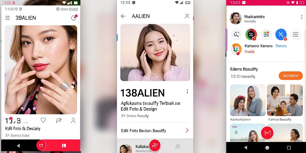 Antarmuka aplikasi 138ALIEN untuk editing foto yang intuitif.