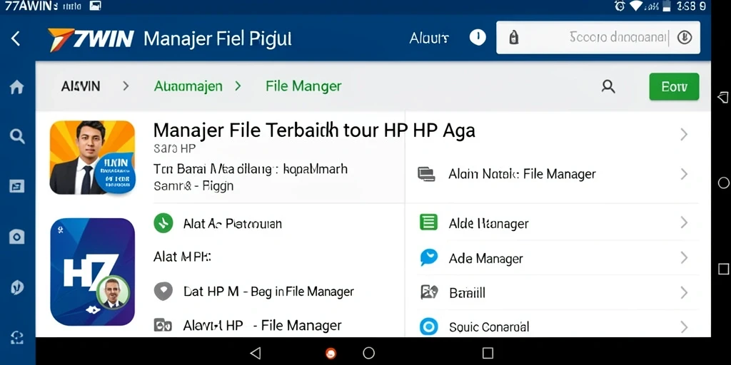 Tampilan antarmuka 77WIN yang sederhana dan mudah digunakan untuk manajer file.