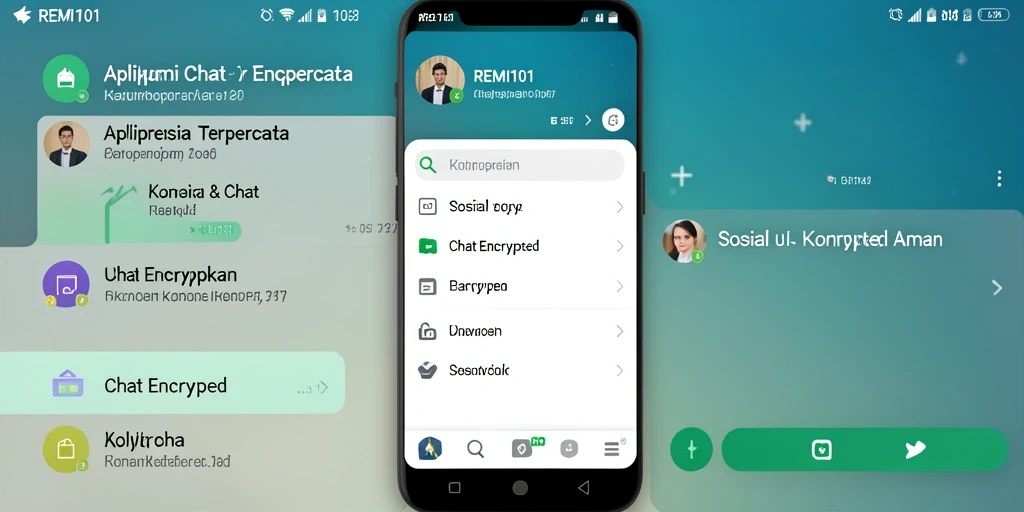 Antarmuka pengguna REMI101 yang sederhana dan aman untuk chat.