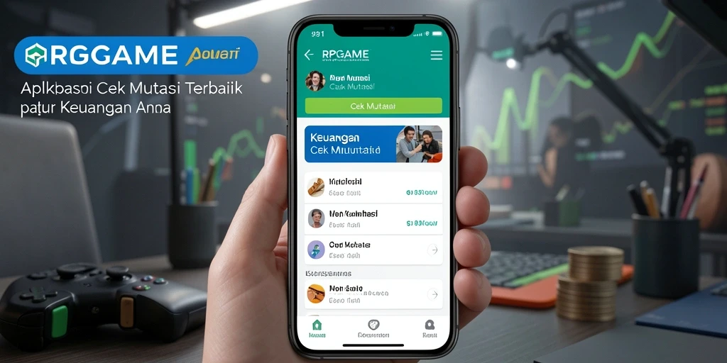 Tampilan antarmuka aplikasi RPGAME untuk cek mutasi keuangan.
