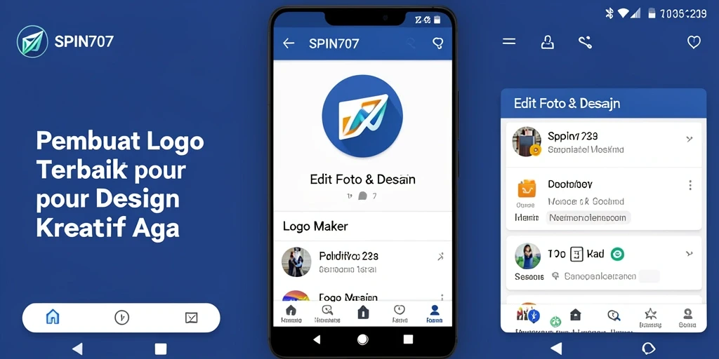 Antarmuka SPIN707 yang menarik dengan berbagai fitur Logo Maker